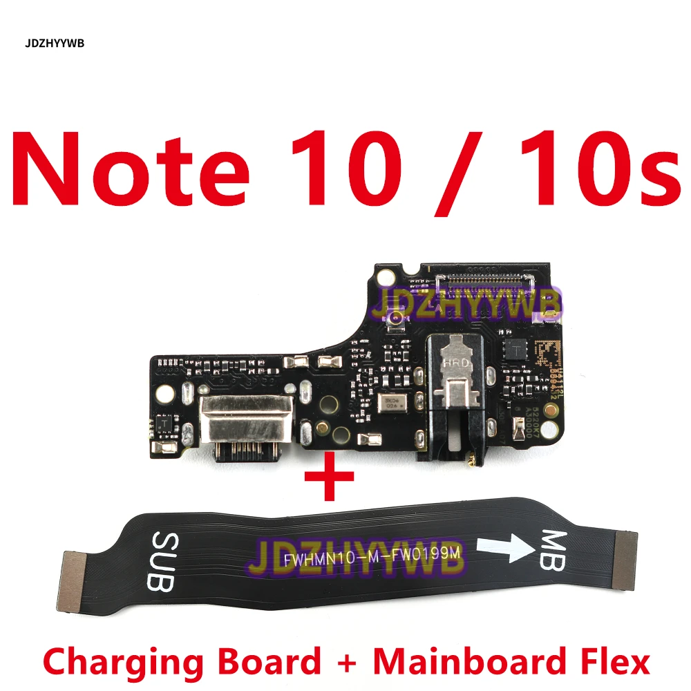 Para Redmi Note 10 4G / Redmi Note 10S puerto de carga USB micrófono conector placa base principal pieza de repuesto de cable flexible