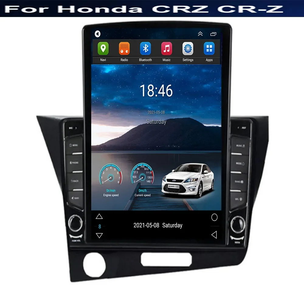 9.7 "Android14.0 لهوندا CRZ CR-Z تسلا نوع راديو السيارة الوسائط المتعددة مشغل فيديو الملاحة لتحديد المواقع RDS
