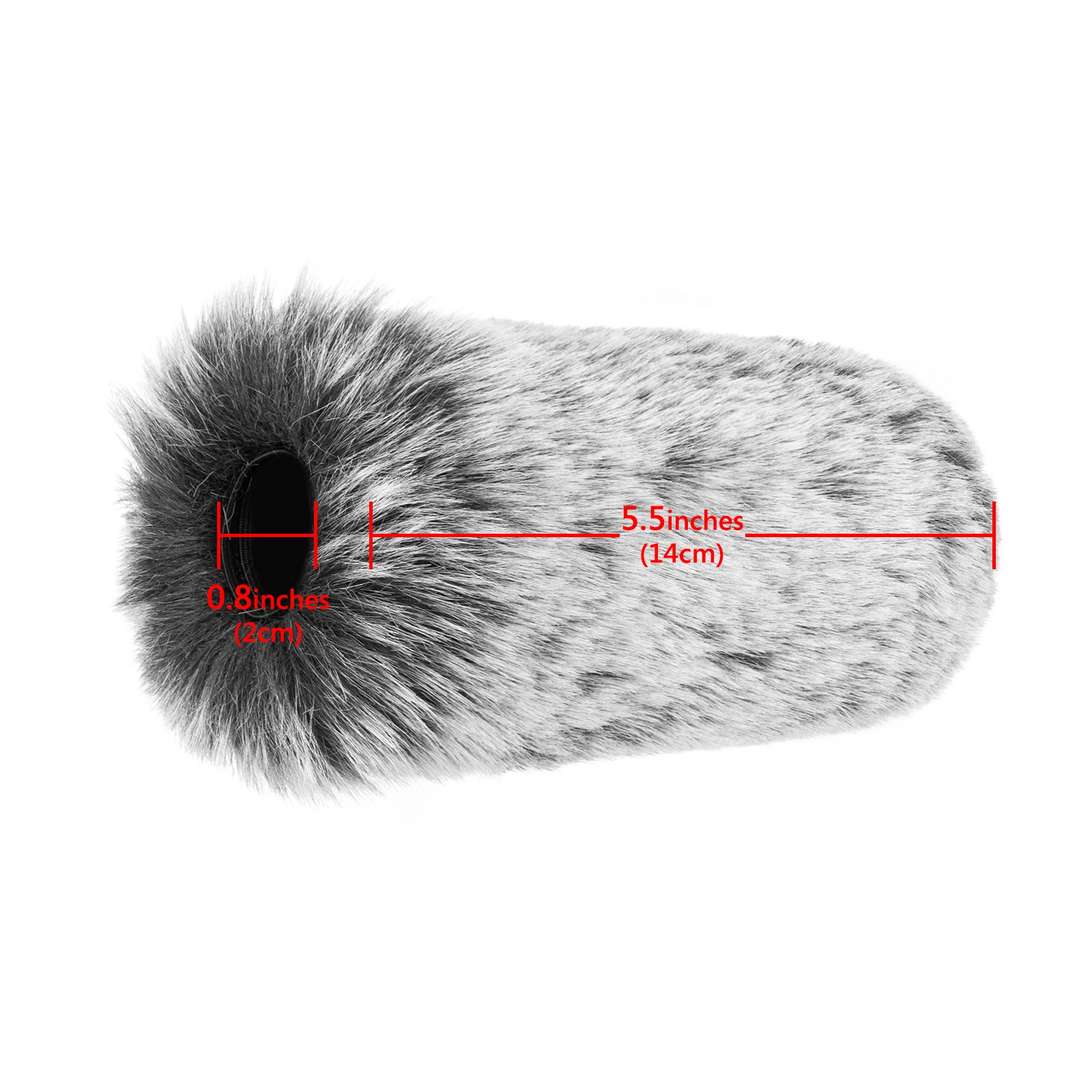 Geekria for Creators Furry Windscreen for 0.8\'\' (20mm) Diameter Shotgun Microphone, Mic DeadCat Wind Cover Muff, Windbuster