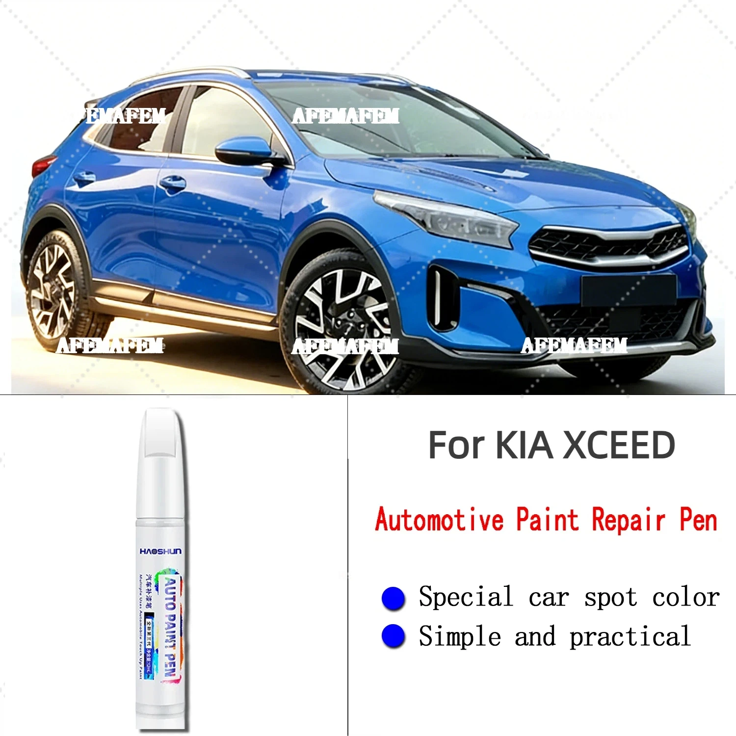 For KIA XCEED Car Paint Repair Paint Pen Clear Coat Enhances Gloss & Restores Original Factory Paint Finish Dark Penta Metal