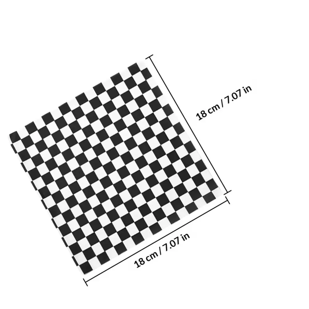 100Pcs Black White Wax Paper Sheets Greaseproof Food Wrapping Paper Basket Liner Sandwich Wrap Burger Wrapper Hot Dog Wrappers