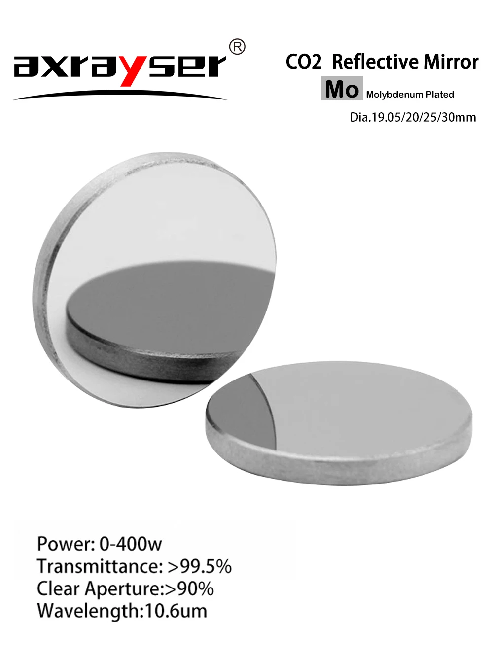 CO2-Laser-Reflexlinse, Mo-Spiegel, Durchmesser 19,0, 20, 25, 30, 38,1 mm, Dicke 3 mm, zum Schneiden von Graviermaschinen – Detail 6