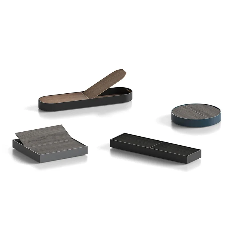 Plastic square simple installation modern simple coffee table can be stored