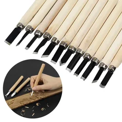 12pcs/6Pcs/3Pcs Wood Carving Chisels Knife For Basic Wood Cut DIY Tools and Detailed Woodworking Gouges Hand Tools