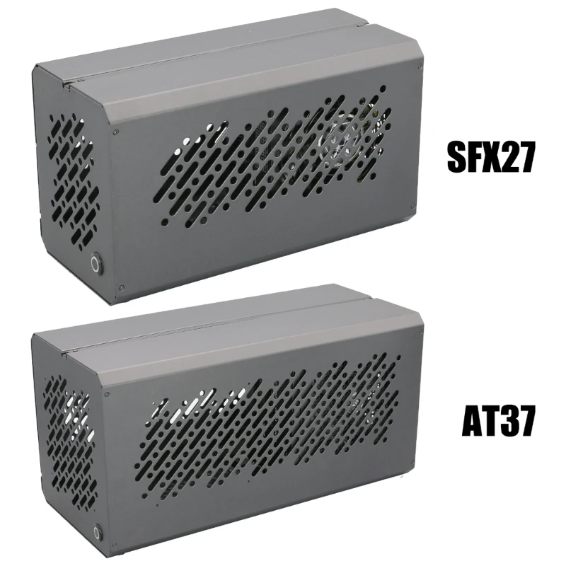 Black Metal Housing Case for SFX27CM Computers, For GPUs 268mm/370mm Optional Size Perfect for Projects