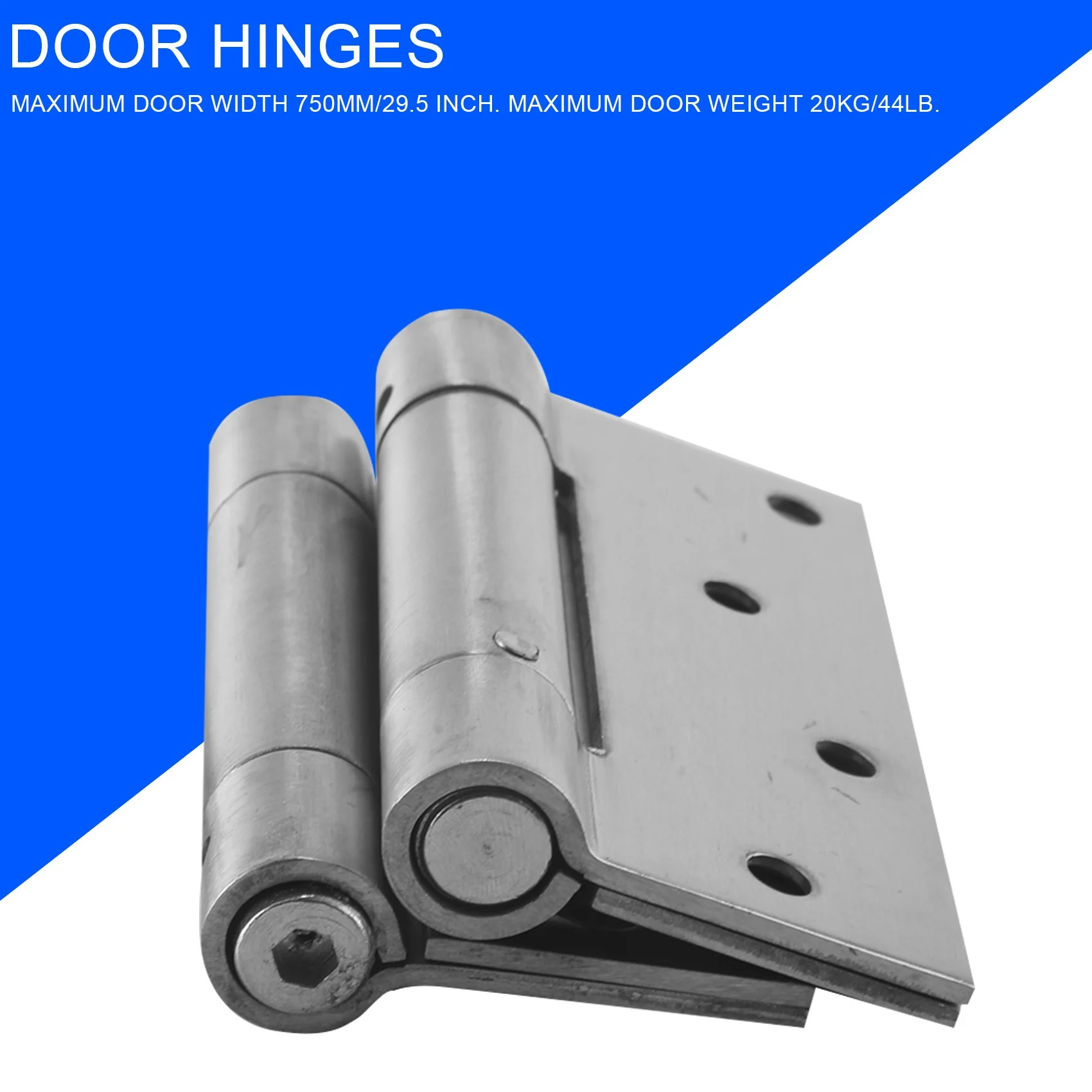 A1590Z~Self Closing Door Hinge, 2 Pack 4 Inch Heavy Duty Square Stainless Steel Mortise Spring Automatic Closer Hinge Hardware