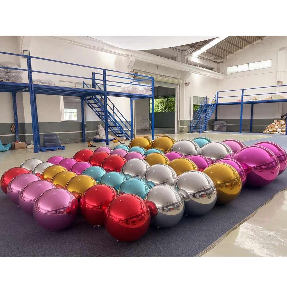 الأرجواني نفخ كرة مرآة العملاق مرآة بالون بولي كلوريد الفينيل ديسو المجال مختومة كرات لامعة لحفل الزفاف زينة للسقف