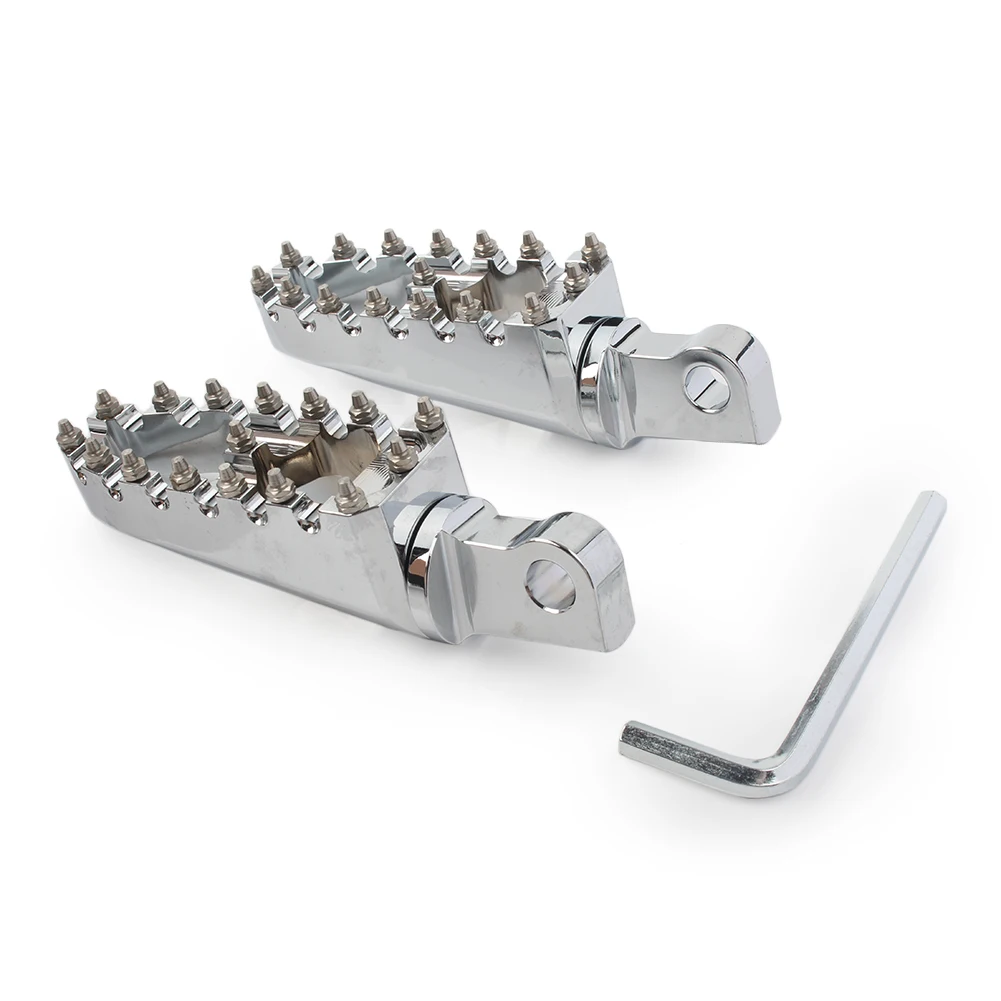 Chrome Motorcycle Extention Pad Footpegs Foot Peg MX 360 Rotating Custom Chopper Bobber Style for Harley XG500 XG750 XG750A