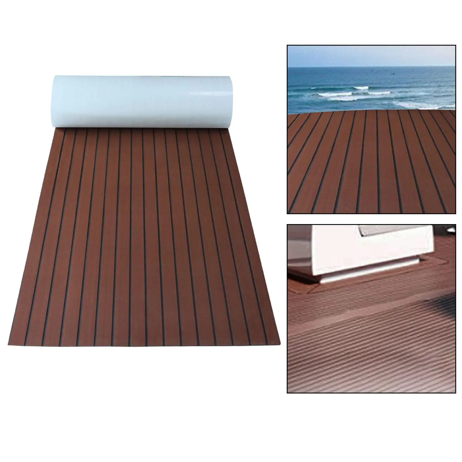 EVA Foam Teak Decking Boat Flooring Mat 6mm Thickness Floor Mat Deck Pad Boat Decking for Motorboat RV Speedboat Kayak Yacht