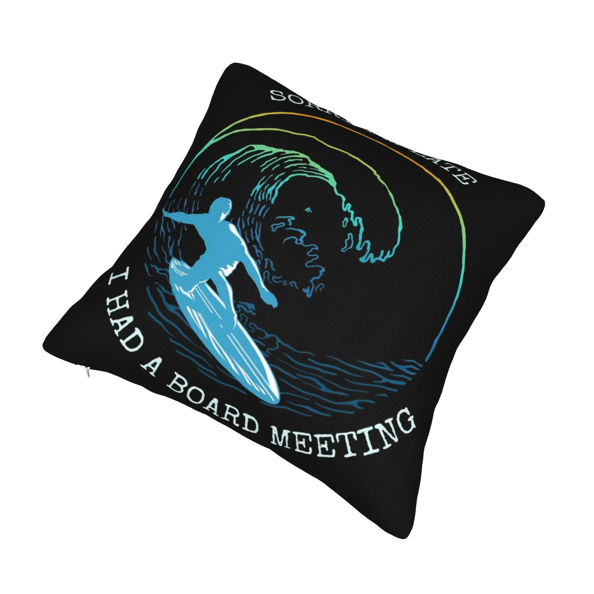Funny Surfing Surfer Quotes Cushion Cover  Velvet Cute Pillows for Sofa