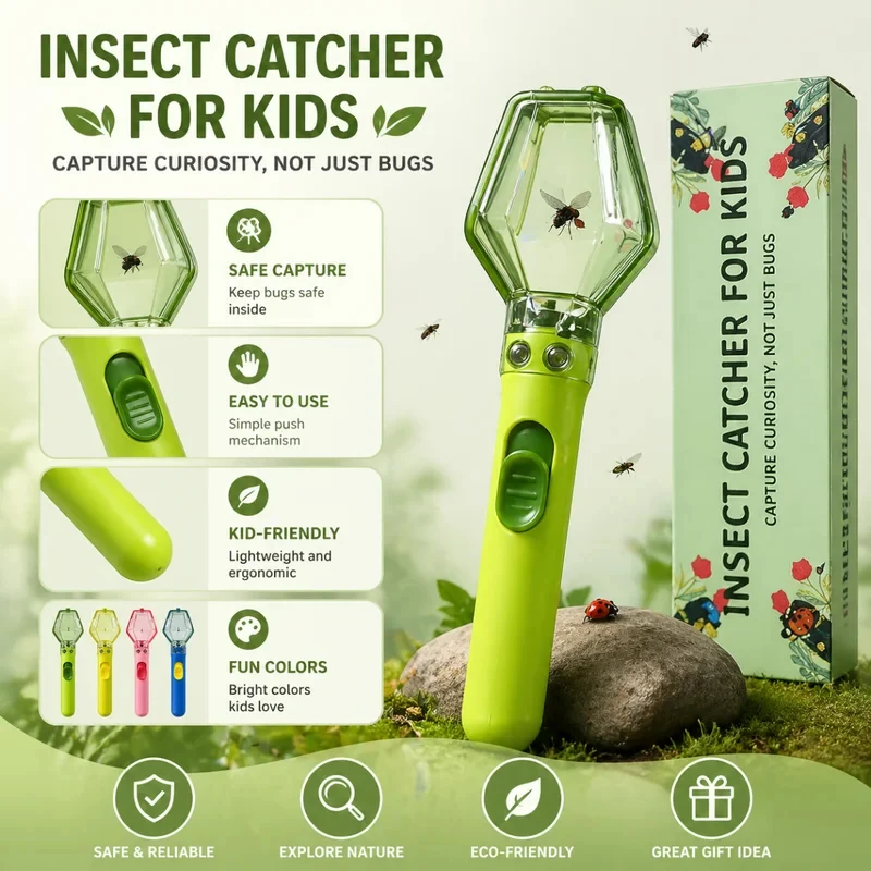 New Explorer Insect Catcher Toy for Kids Outdoor Educational Interactive Bug Observer Gadget for Curious Young Scientists
