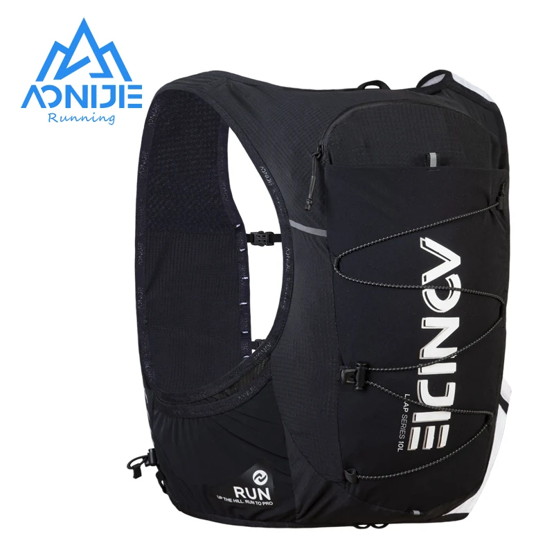 AONIJIE C9116  Black White Running Backpack Sports Hydration Water Bladder Knapsack for Outdoor Cycling Hiking Mountaineering