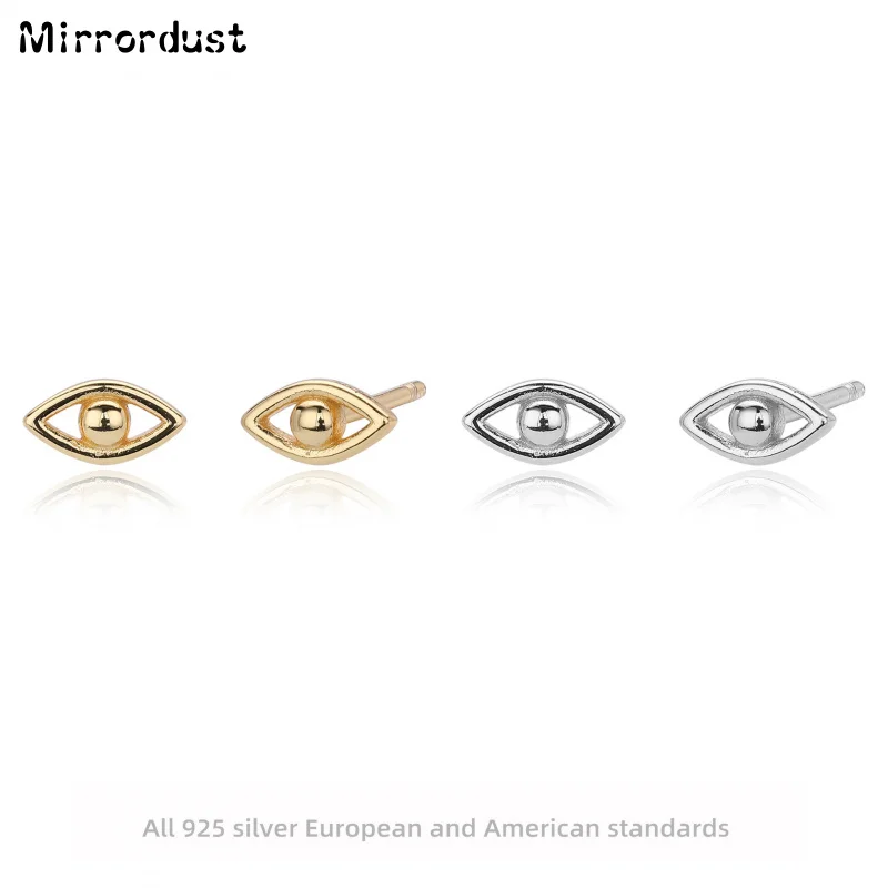 【Mirrordust】Modne, Wykwintne i Proste Kolczyki z Srebra Próby s925 z Motywem Oczu, Uniwersalne, Świeże i Unikalne Dodatki Modowe