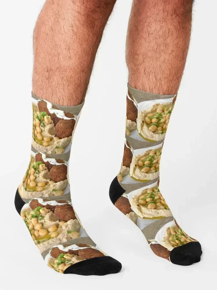 Hummus, falafel, chickpeas Socks Heating sock Children's winter gifts funny gifts Mens Socks Women's