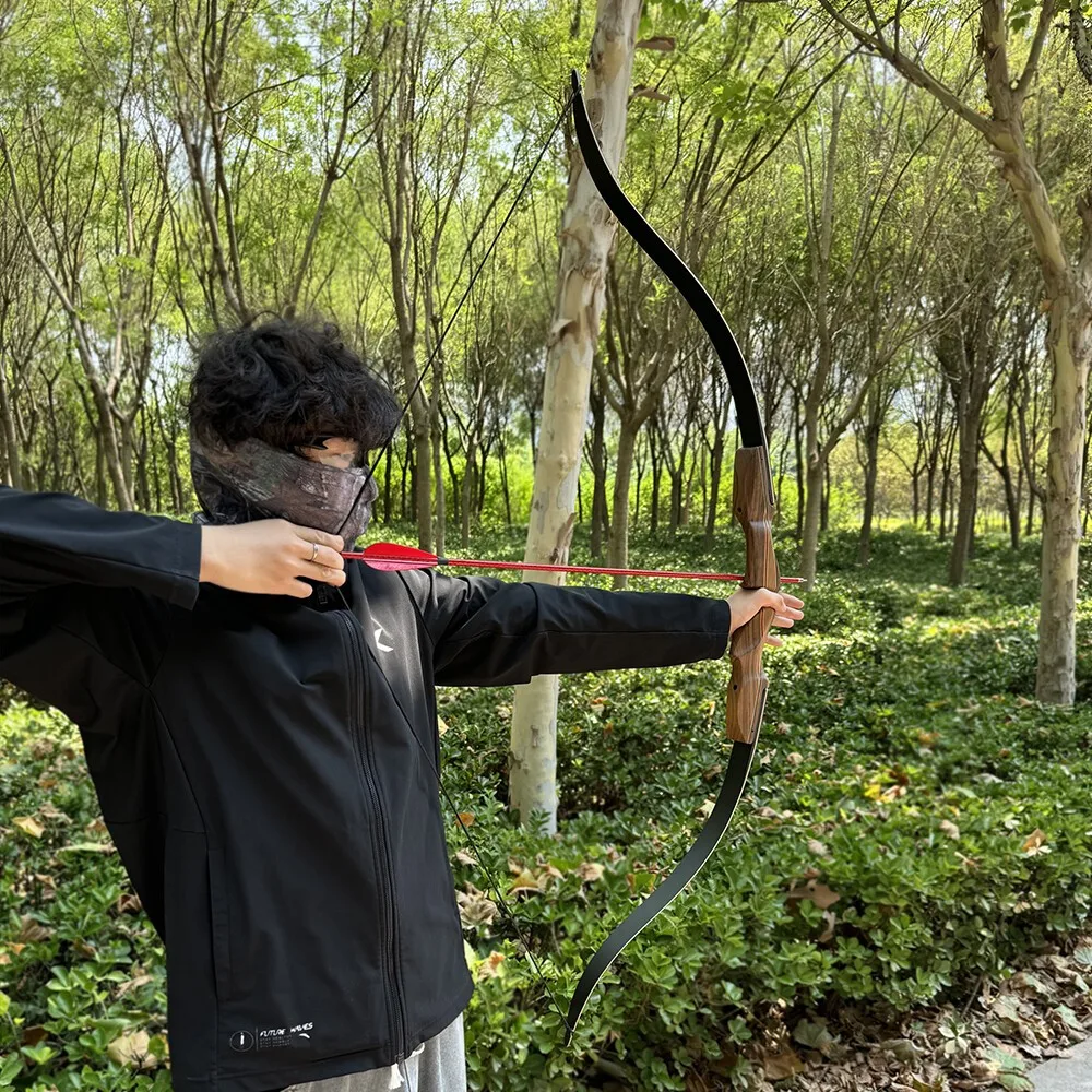 Takedown Recurve Bow 60 Inch ILF Split Bow Set 50/60lbs Right Hand Detachable Wood Handle Outdoor Archery Hunting Shooting Supplies