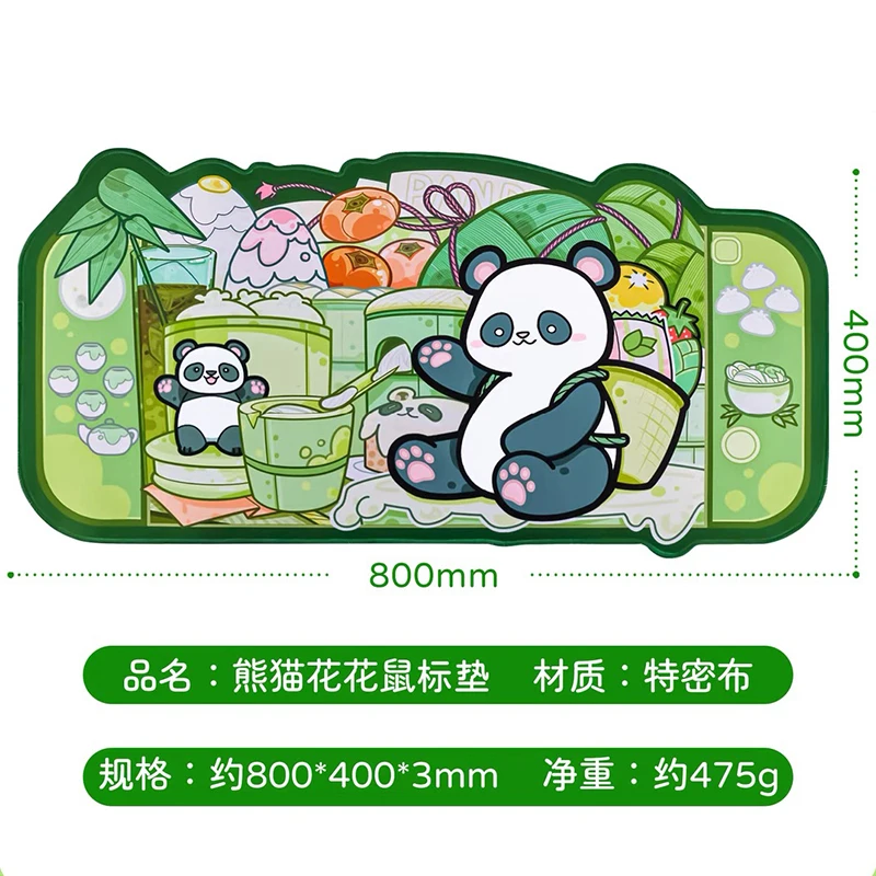 Kawaii Gaming Mouse Pad Extra Large Cute Panda Cartoon Computer Mousepad XXL Desk Pad Office Table Mat Anti-slip Waterproof Mats