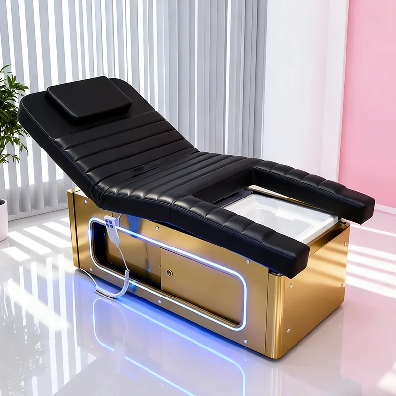 Creative Design Beauty Salon Equipment Multifunction Therapy Foot Massage Bed Modern Luxury Facial Spa Bed with Storage