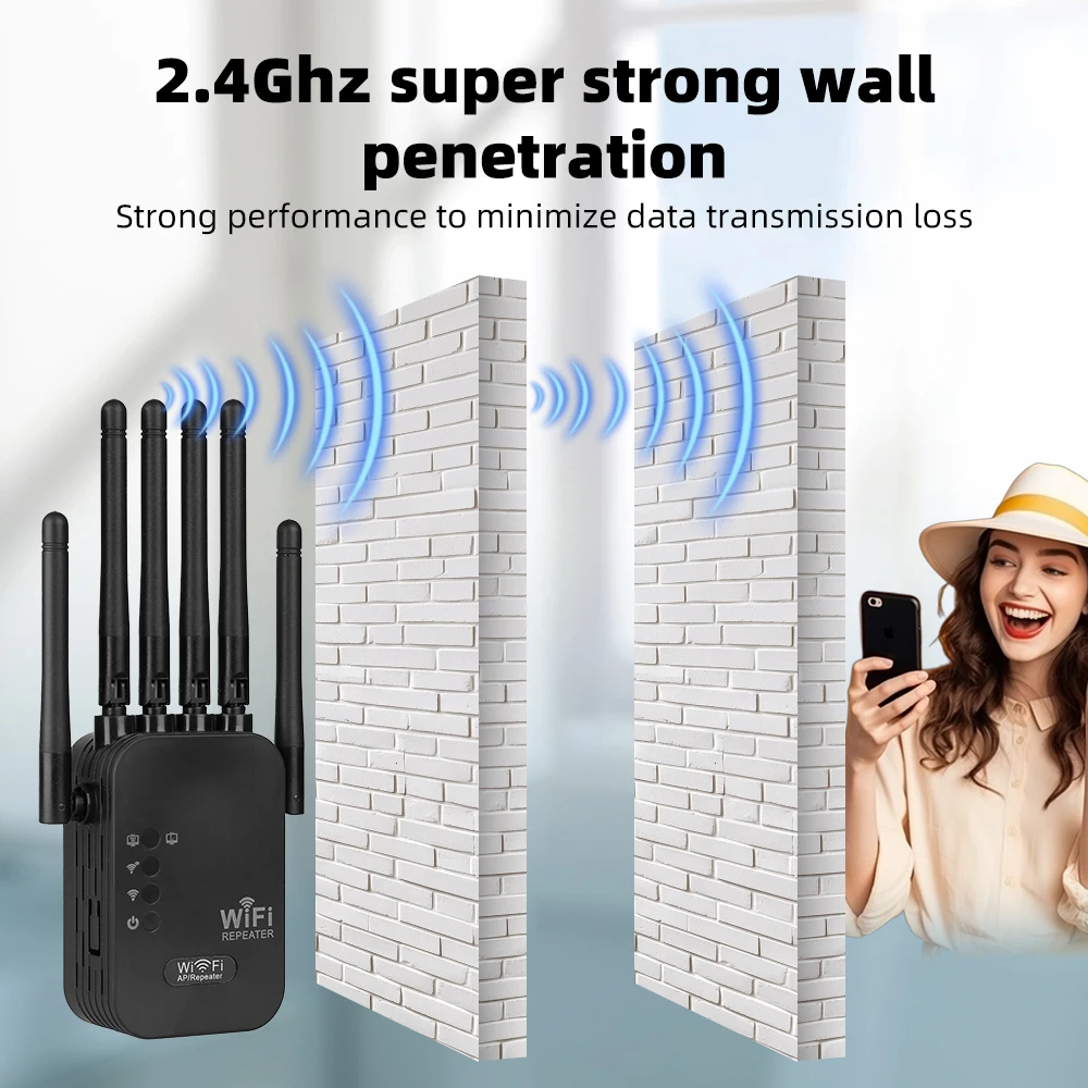 Hoogversterkende 300M WiFi-sig - Wifi Range Extender recensie en prijs