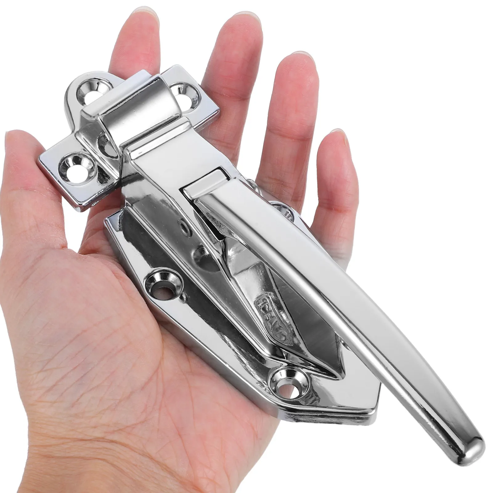1Set Zinc Alloy Oven Door Handle and Latch for Freezer Cooler Steam Cabinet Heavy Duty Ergonomic Grip Easy Install Embedded