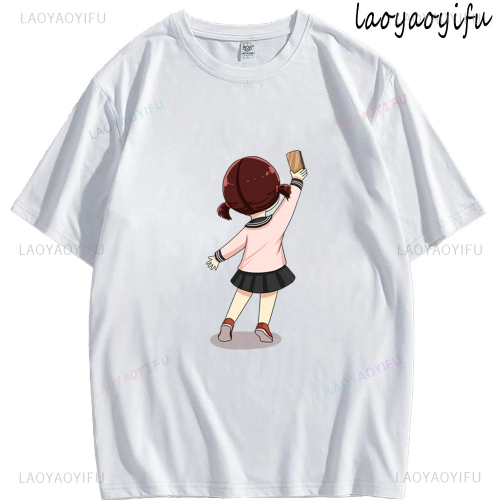 Azumanga Daioh Ayumu Kasuga Gedrukt T-shirt Unisex Cartoon Anime Grafische Kawaii Katoen Korte Mouw Losse Kleding