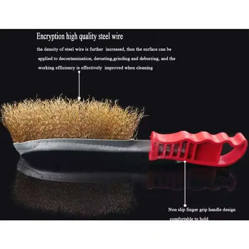 

Knife-shaped Steel Wire Brush Polishing Barbecue Cleaning Stainless Steel Wire Iron Brush Steel Copper Derusting Brush Tools