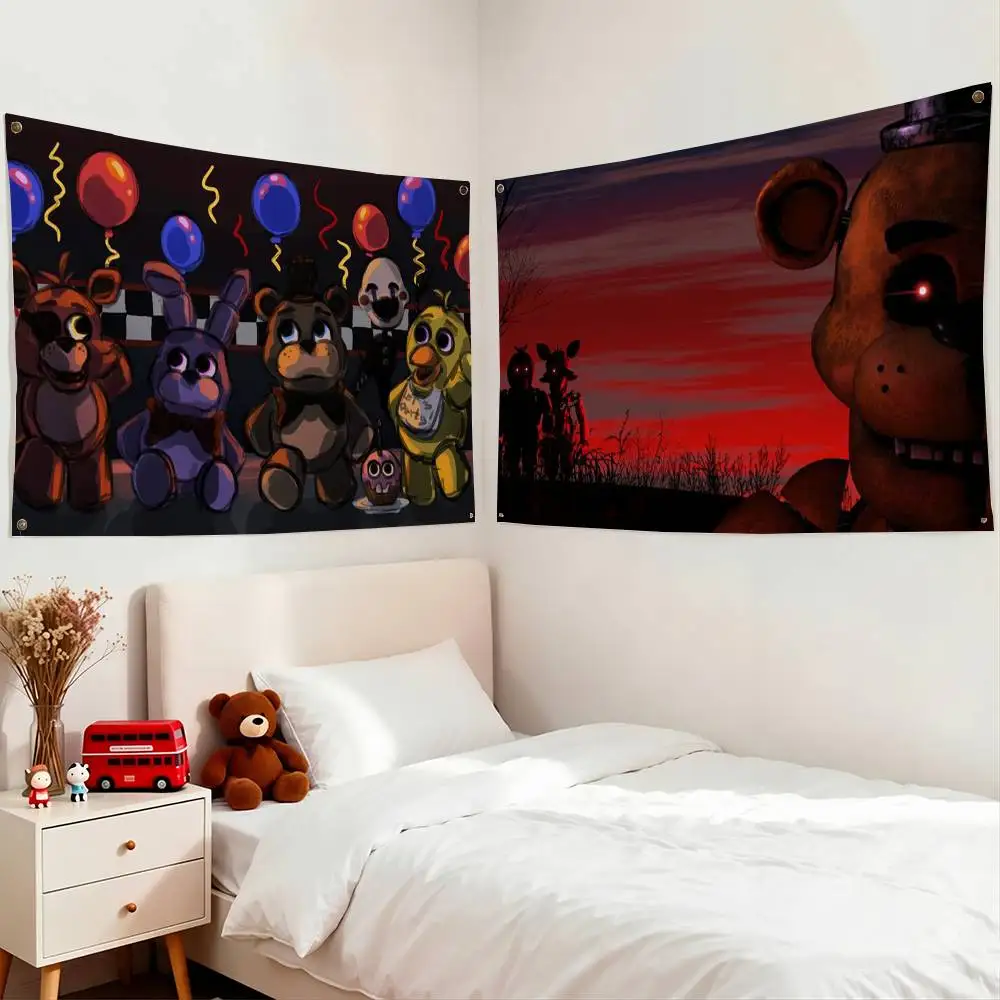 F-Fnaf Five-nights-At-F-Freddys Flag Suitable For Party Club Outdoor Interior Wall Decoration Banner Fans Gift