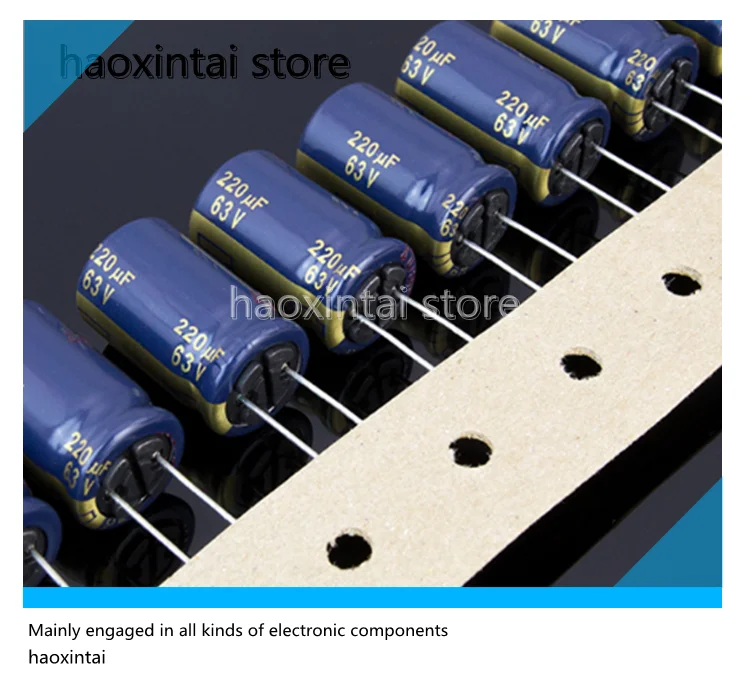 10PCS 220uF 63v 12.5*20MM FC series new original imported fever audio gold word electrolytic capacitor 12.5x20mm