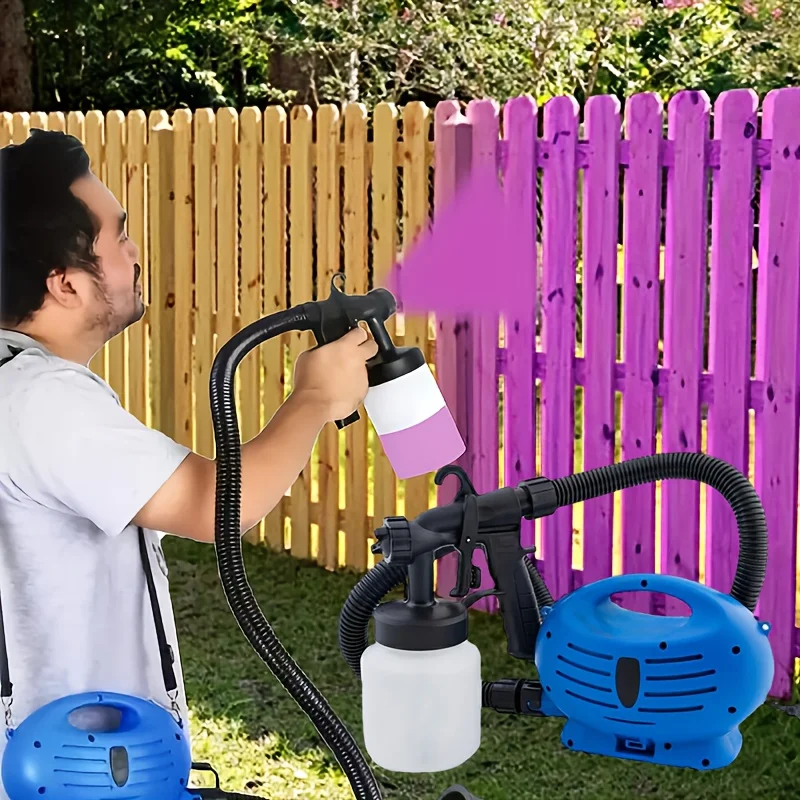 

1 Set HVLP Paint Sprayer Painter Handheld 27.05oz 650W Electric Spray Gun Cleaning Brush Wrench, HVLP High Atomization Flow Adjustable Pneumatic Gravity Spray Gun Painting Tool Easy to Clean for House Painting, Furniture, Cabinets