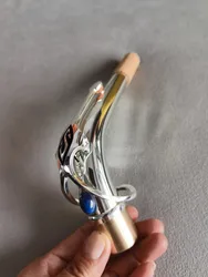 Silver plated alto saxophone bent neck E flat alto saxophone bent neck