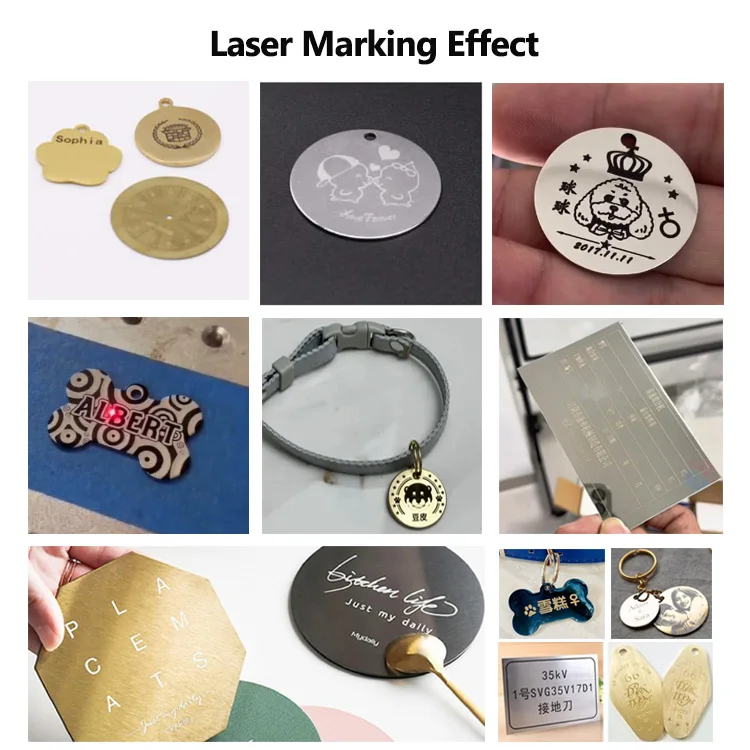 آلة الوسم بليزر الألياف لسطح المكتب 20 30 وات 50 وات للاستخدام المنزلي للسكين المعدني