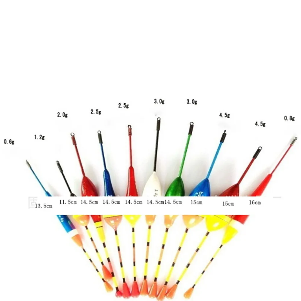 Ensemble de flotteurs de pêche en anciers léger, accessoires de pêche sensibles, 4.5g, 3/2g, 5/1g, 2/0g, 8/0g