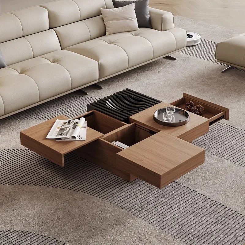 New Chinese-style Bedroom Coffee Table, Simple And Modern Small Apartment, Solid Wood Coffee Table, Multi-functional Household N