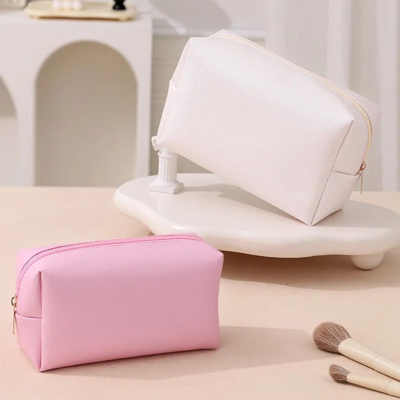 A Waterproof PU Leather Travel Toiletry Bag 1Pc Women Cosmetic Organizer Bag Available in Small Medium Large Sizes