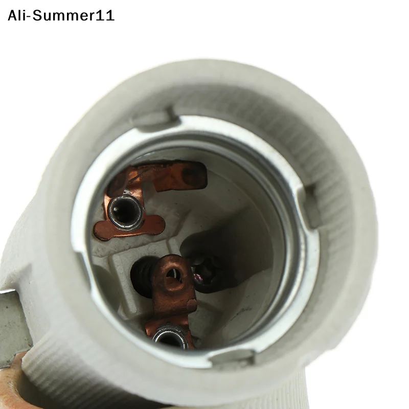 【11A】1Pc 2025 E27 Ceramic Light Bulb Screw Base High Temperature Resist Socket Light Bulb Holder Adapter Lamp Holder Convert