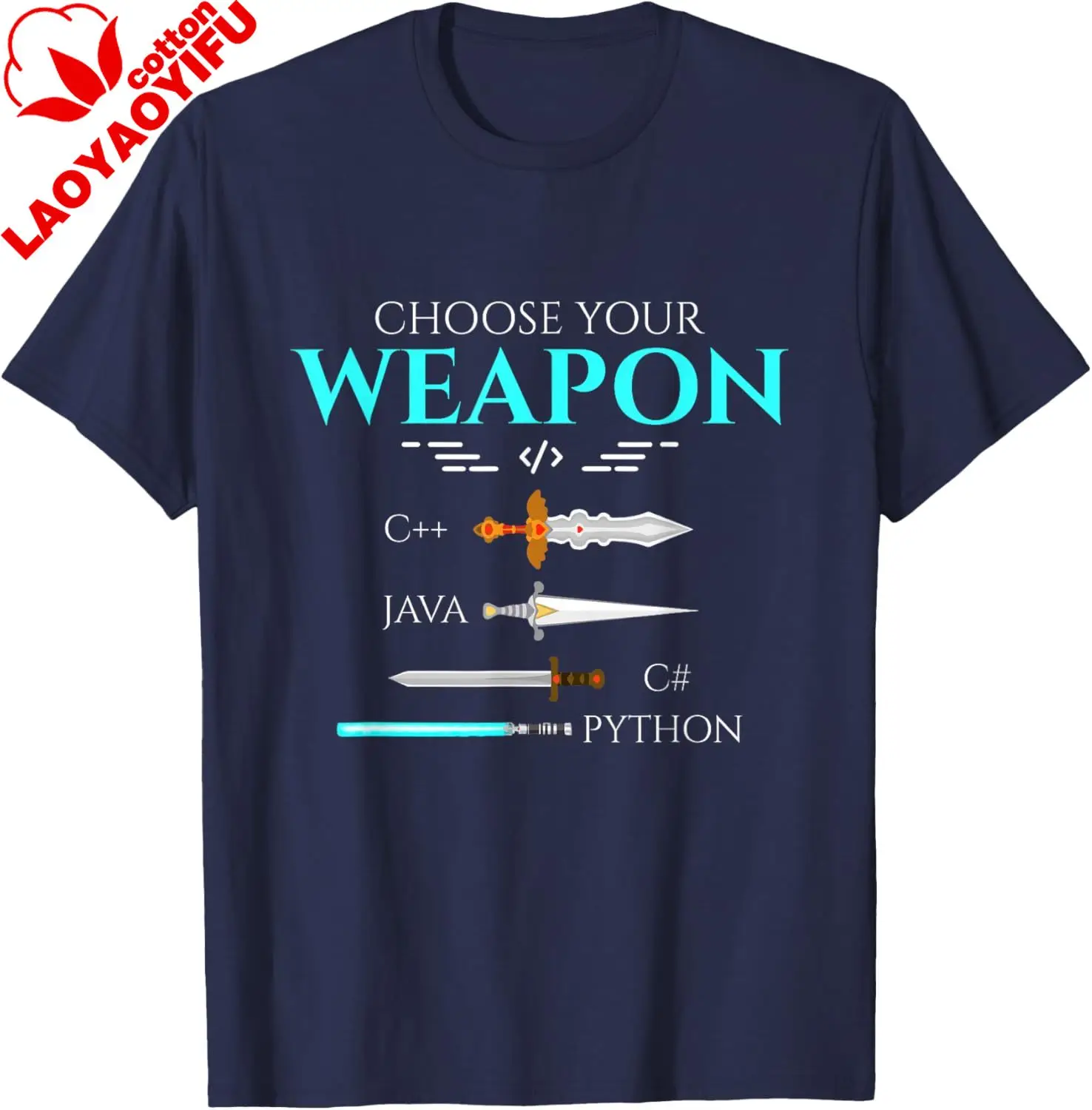 Choose Your Programming Funny Computer Coding T-Shirt Casual  Individuality Cotton Tee Streetwear Clothing
