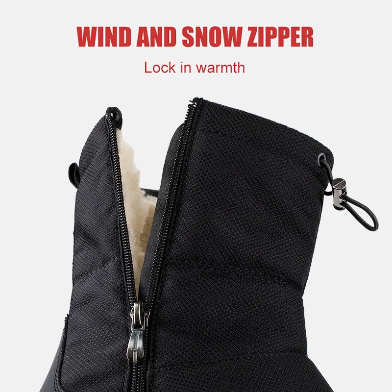 Botas de invierno para hombre, zapatos de invierno 2025, botas de nieve para hombre, botas de invierno de piel gruesa antideslizantes impermeables para botas de nieve con plataforma de 30 grados