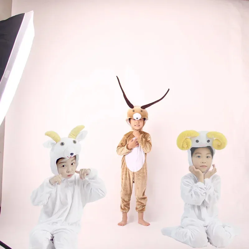 زي لعب الأدوار على شكل حيوان الظباء اللطيف، مجموعة بذلة تلبيس للأطفال البالغين، دعائم كرنفال، أداء المسرح ob؛ 8