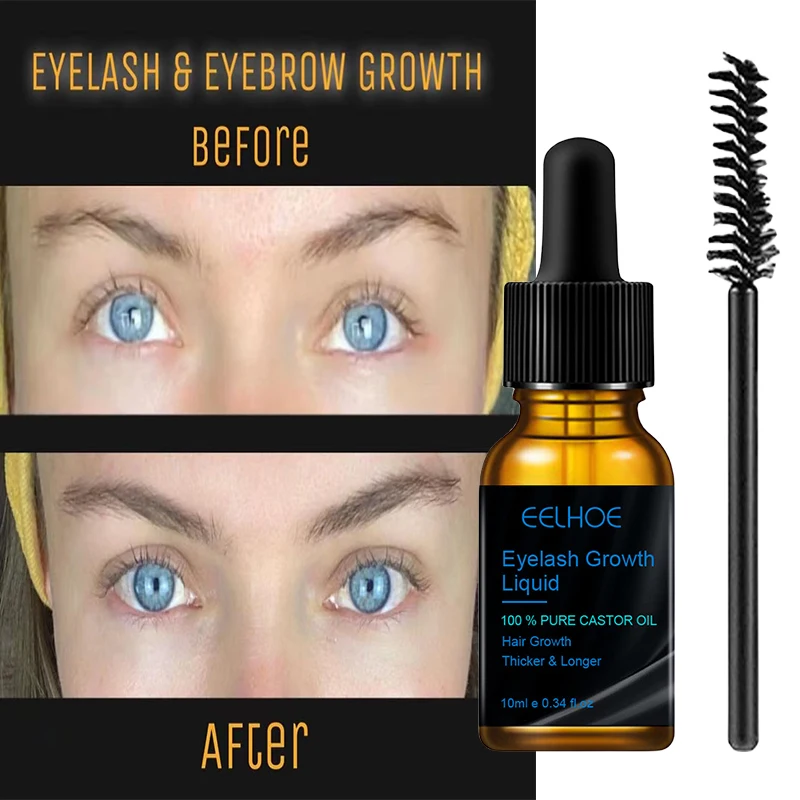 7-daagse Mascara Snelle Wimpergroei Essentie Wenkbrauwversterker Voor Mannen Vrouwen Zorg Dik Krullend Zwart Mooi Wimper Lotion Serum