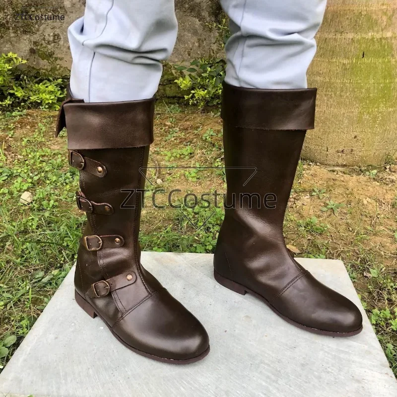 bottes-medievales-de-pirate-pour-hommes-bottes-steampunk-bottes-hautes-de-chevalier-pour-cosplay-d'halloween