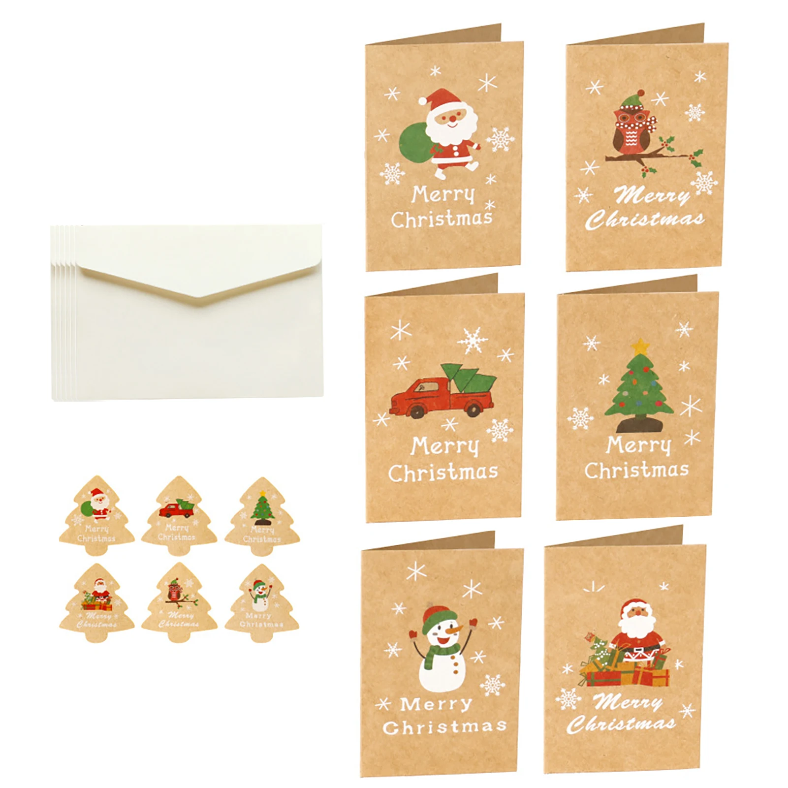 Christmas Greeting Cards With Envelopes 6set DIY Blank Greeting Cards Bulk Winter Greeting Notes Party Invitation Cards For Your