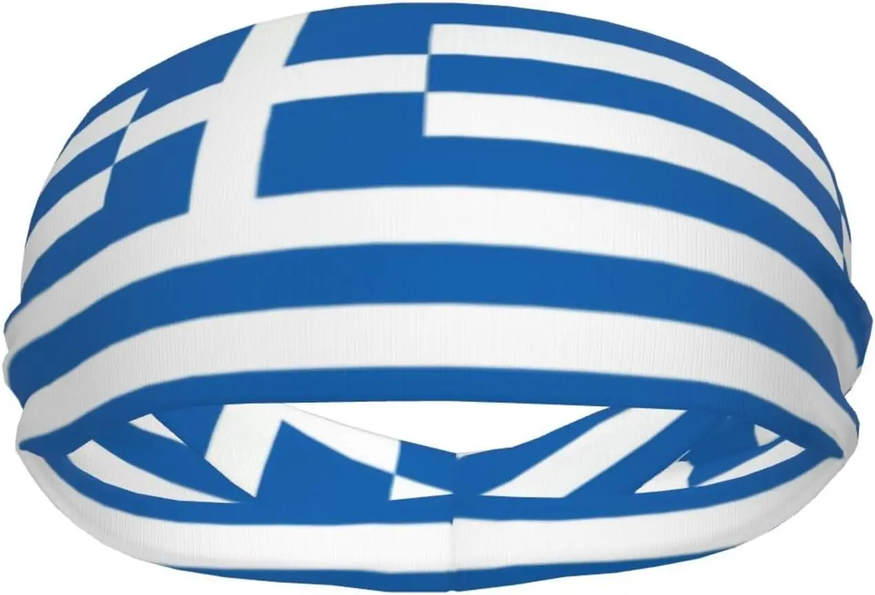 Custom Flag Headbands Sports Headband Moisture Wicking Sweatband for Men Women Athletic Hairband for Running Football Tennis