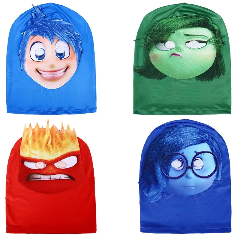 

Anime MovieInside Out 3D Printed Joy Disgust Anger Sadness Cosplay Costume Headgear Halloween PartyGame Mask