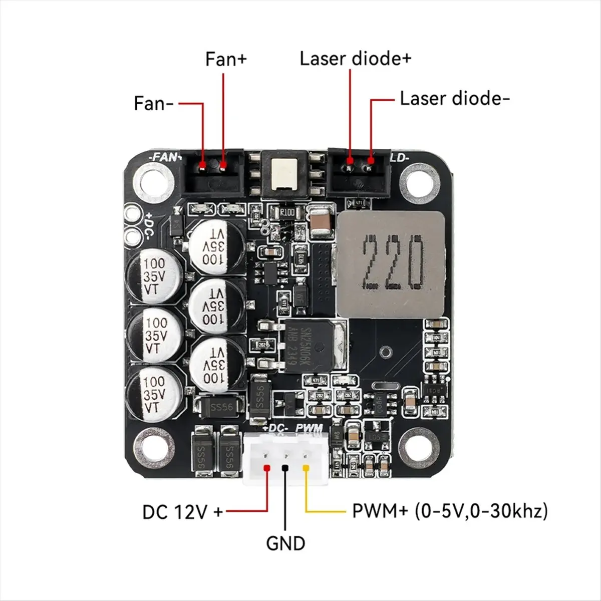 【~ New N07R】80W Laser Driver Board for Laser Engraving Cutting Head Laser Module Engraver Wood Working Tools Accessories 12V