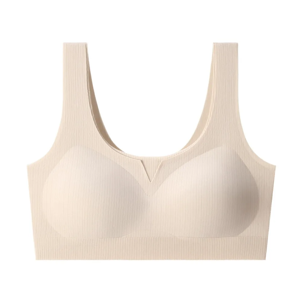 

Thin Brassiere Wireless Deep V Bra Close-fitting Shockproof Push Up Underwear Gathered Breasts Anti-sagging