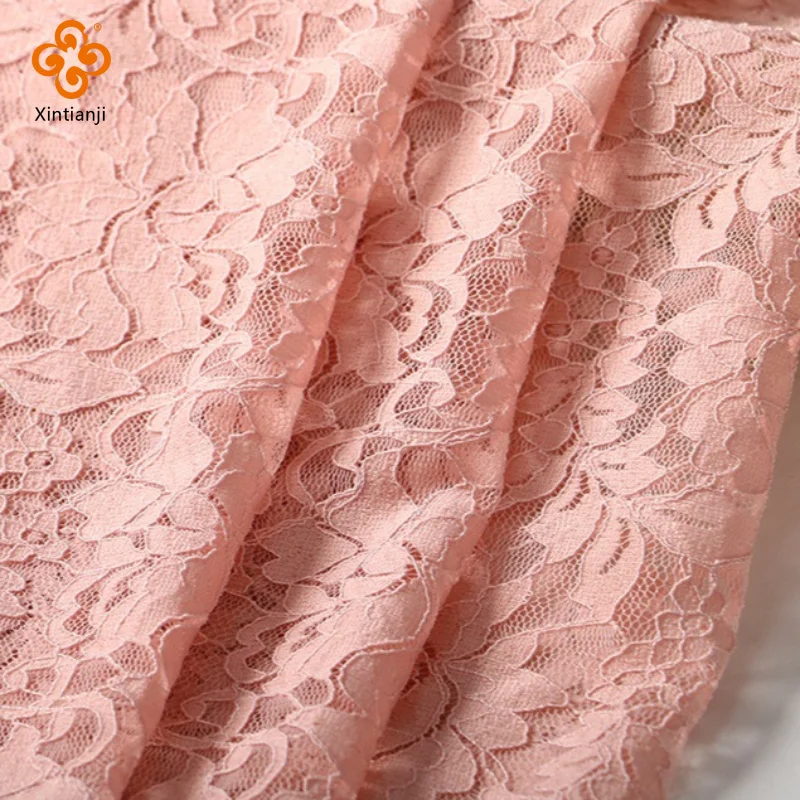 Weicher, dehnbarer Blumenspitzenstoff, 95% Nylon, 5% Spandex, elastisches Gewebe für Damenkleider, Dessous, Näharbeiten, DIY-Bekleidungszubehör