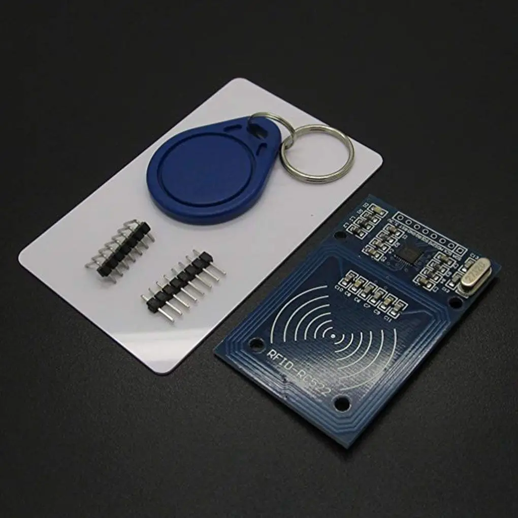 MFRC-522 RFID Kit RF IC وحدة استشعار البطاقة S50 بطاقة فارغة حلقة رئيسية متوافقة مع Arduino Raspberry Pi