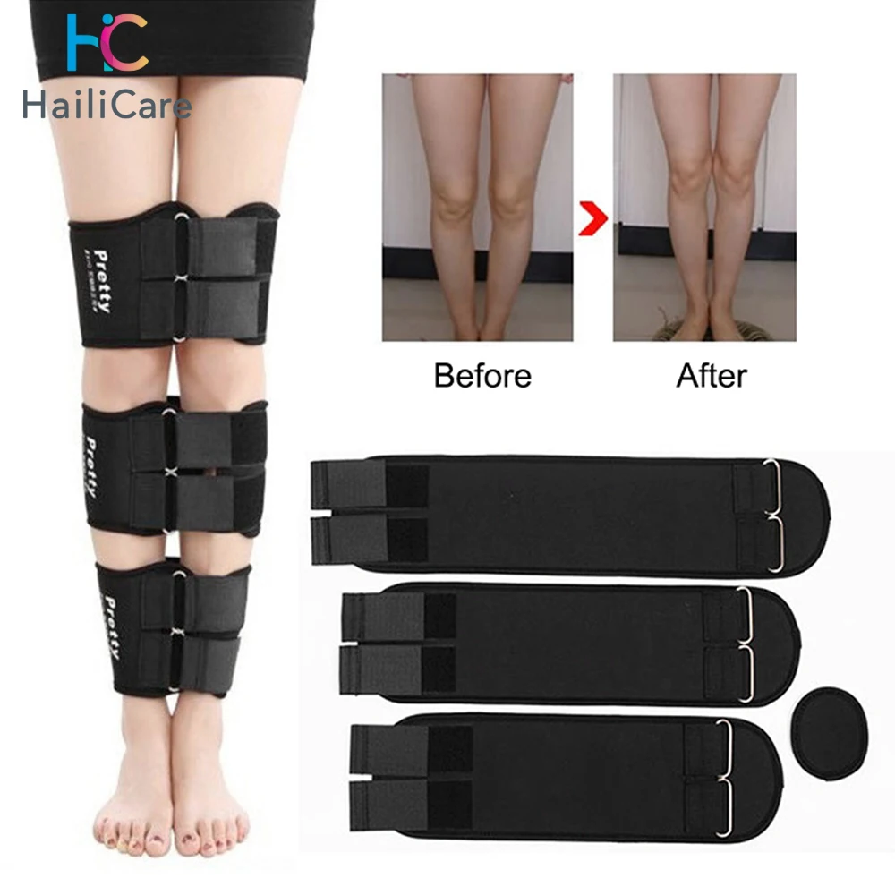 Adjustable 3Pcs Set Effective O/X Type Correction Band Belt Leg Knee Valgum Straightening Posture Corrector Beauty Leg Strap