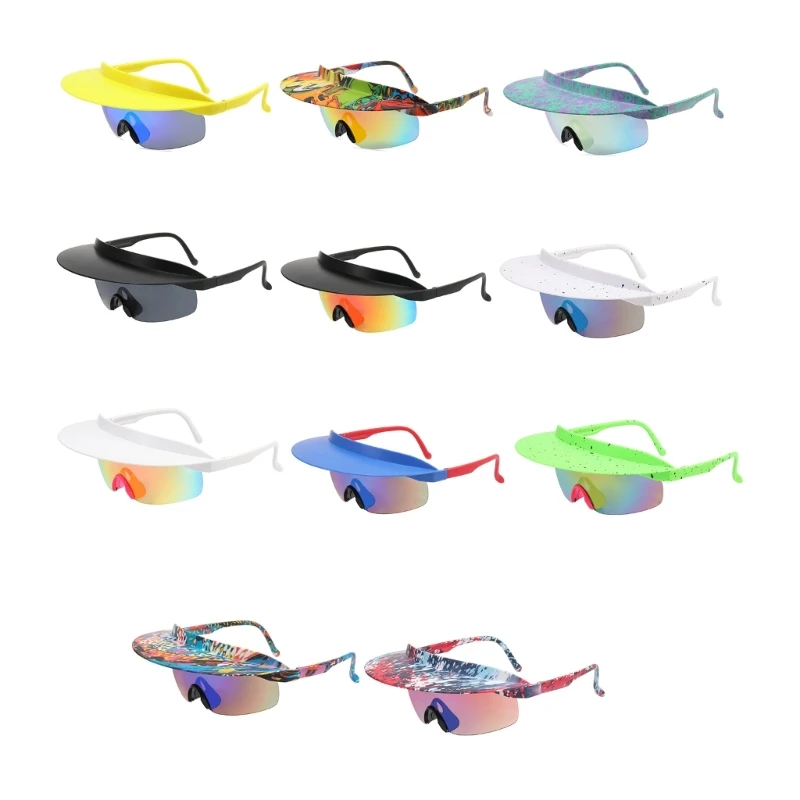 UV Protective Sports Sunglasses for Adult Mirror Shield Lens VisorSunglasses Steampunk Sport EyeGlasses Cycling Eyewear