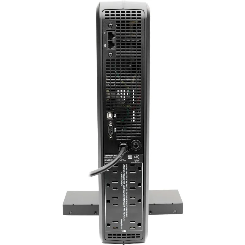 SMART1500LCD 1500VA UPS Smart Battery Backup & Surge Protector, 900W, 8 Outlets, Rack Mount UPS, Tower Mount Adapter