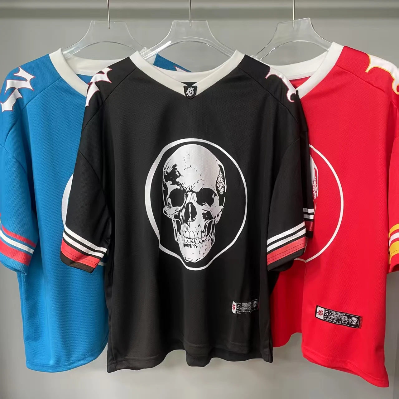 

American Sle GODSPEED 25ss Skull Head Me Qui Dry Breathable ort Sve ex High Street Sports T-irt Summer